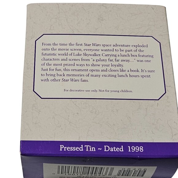 Hallmark Keepsake Star Wars Mini Lunch Box Christmas Tree Ornament 1998 with Box - Picture 10 of 11